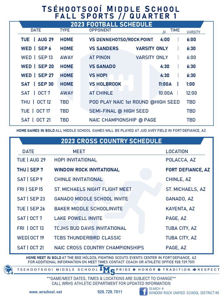 Updated Schedule